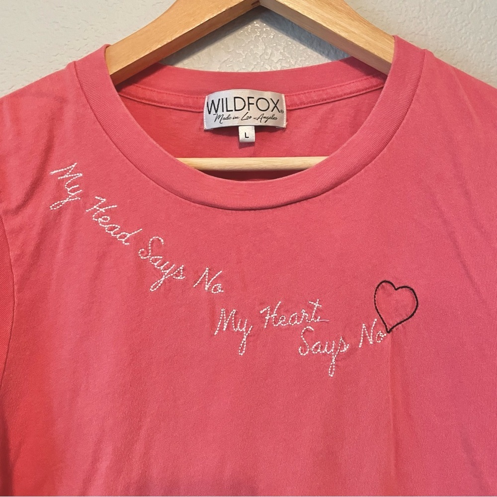 Wildfox My Head Says No, My Heart Says No Tee View 3